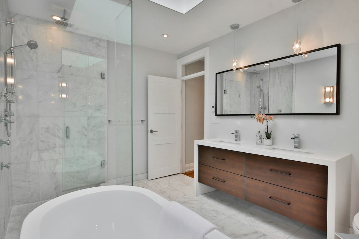 Primary bath, all new lines in Lakeview